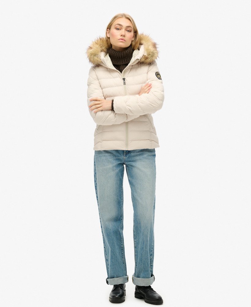 Fuji Faux Fur Hooded Padded Jacket