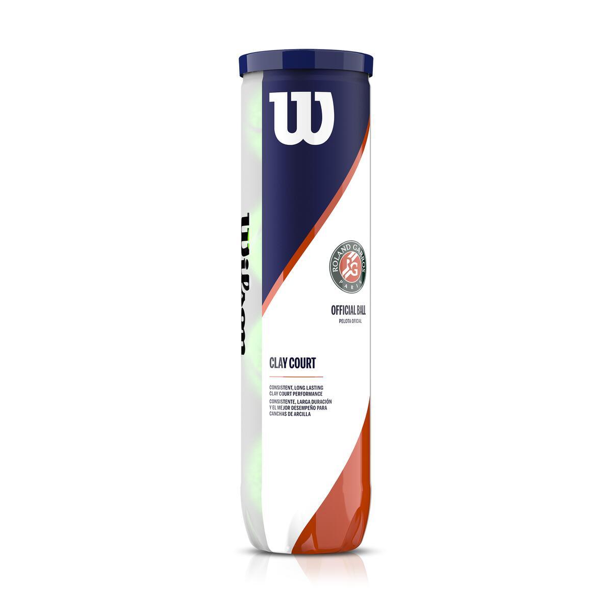 4 balls tube clay court Wilson x Roland Garros- yellow - ROLAND-GARROS