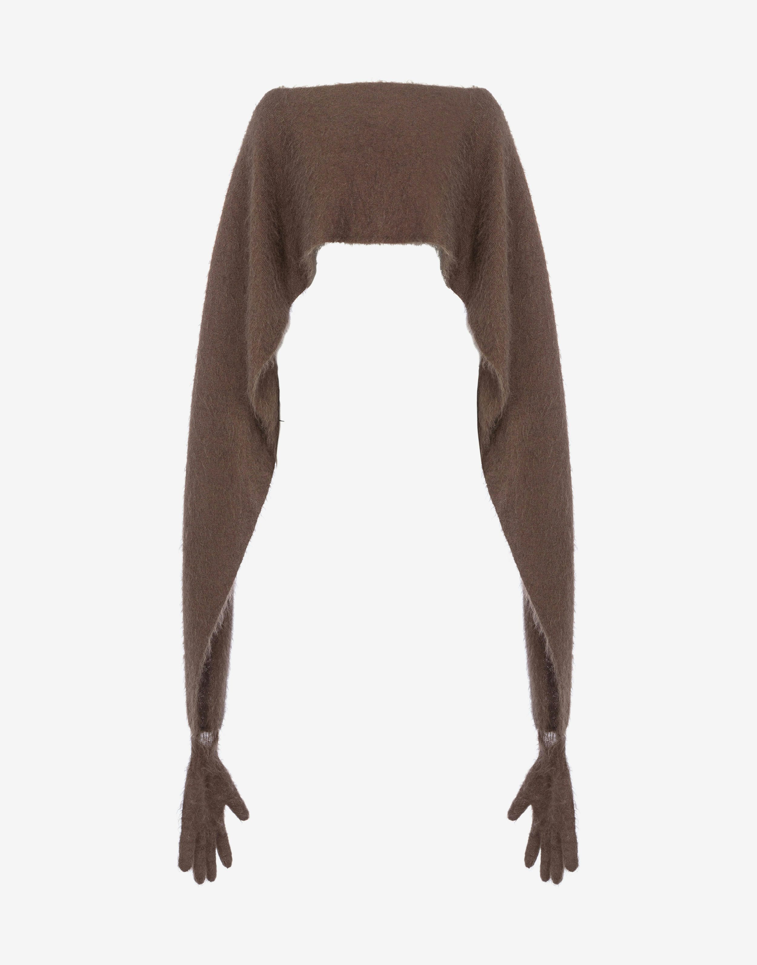 Cloak in brushed mohair