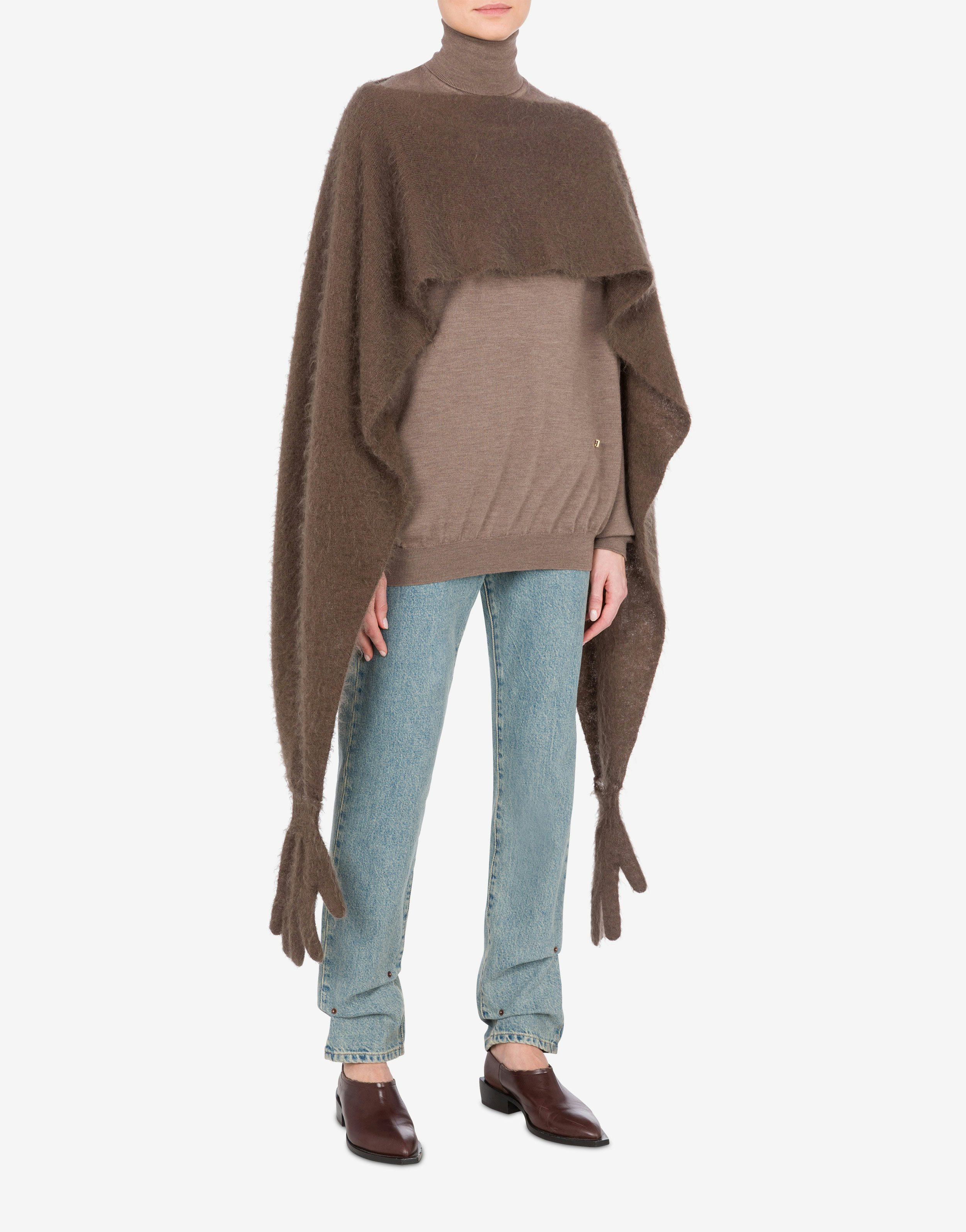 Cloak in brushed mohair