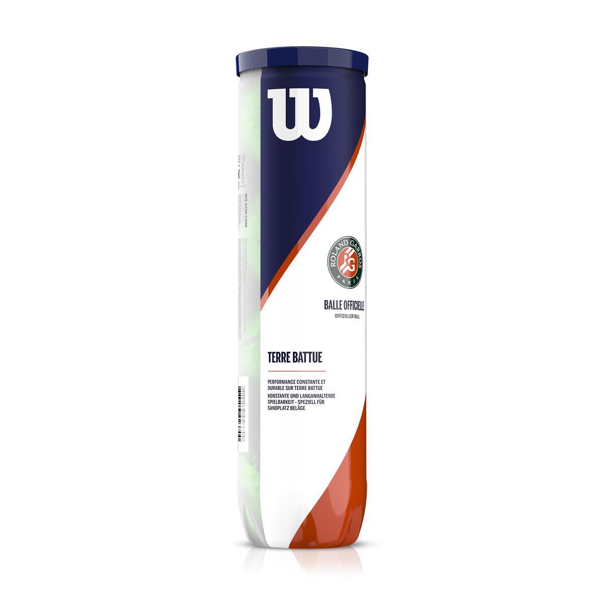 4 balls tube clay court Wilson x Roland Garros- yellow - ROLAND-GARROS