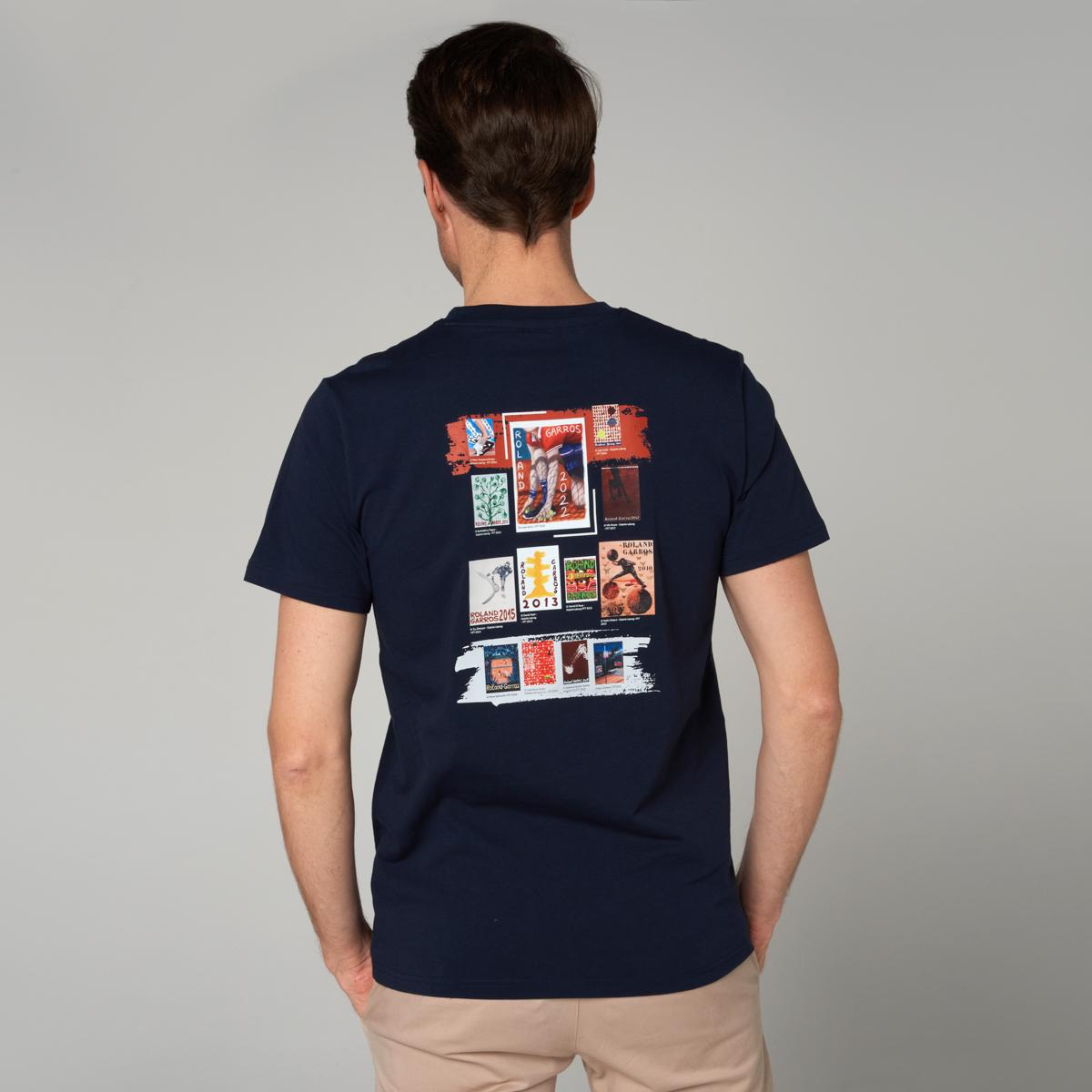 Roland-Garros mosaic man t-shirt - Navy - ROLAND-GARROS