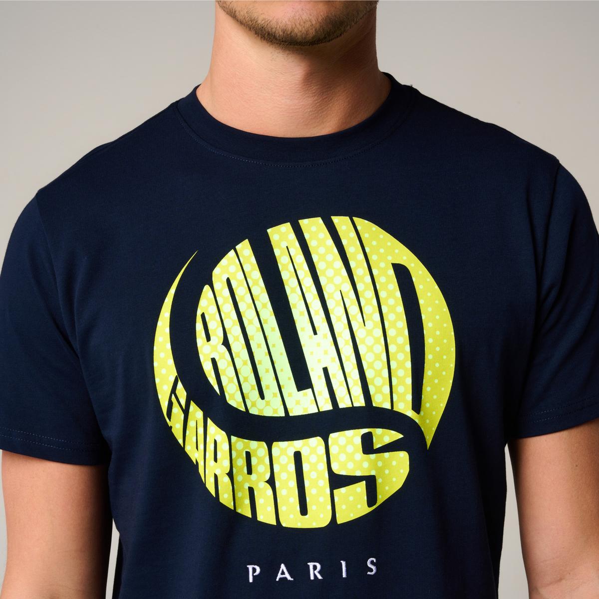 Roland-Garros men's ball t-shirt - Navy - ROLAND-GARROS