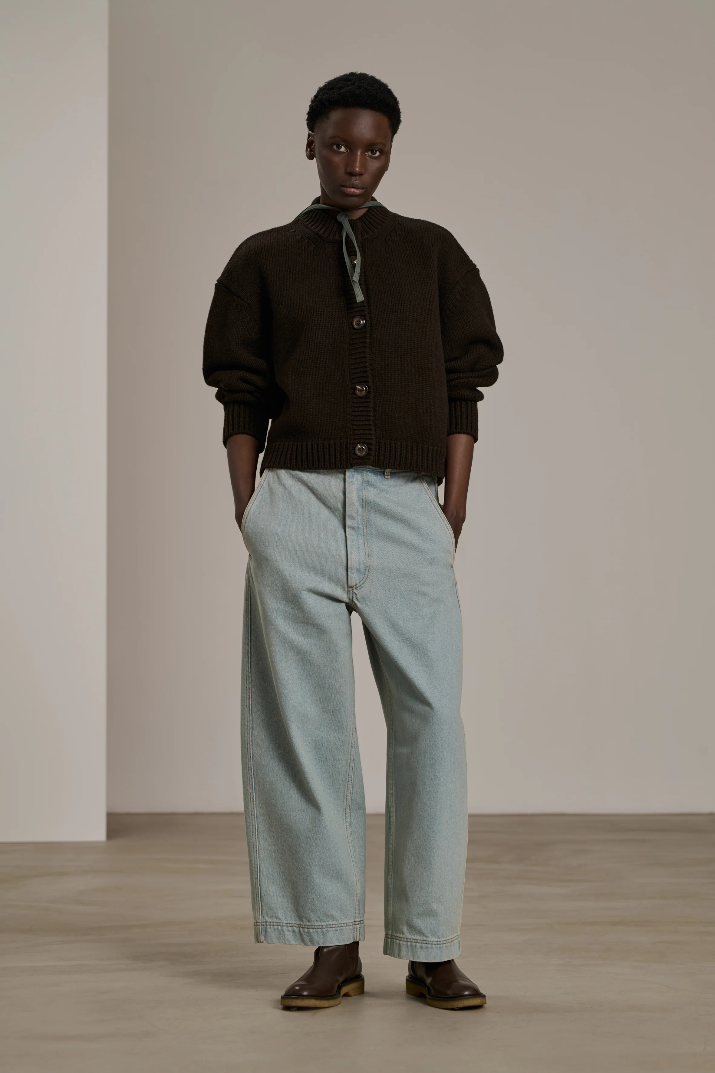 LEONARD BROWN CARDIGAN