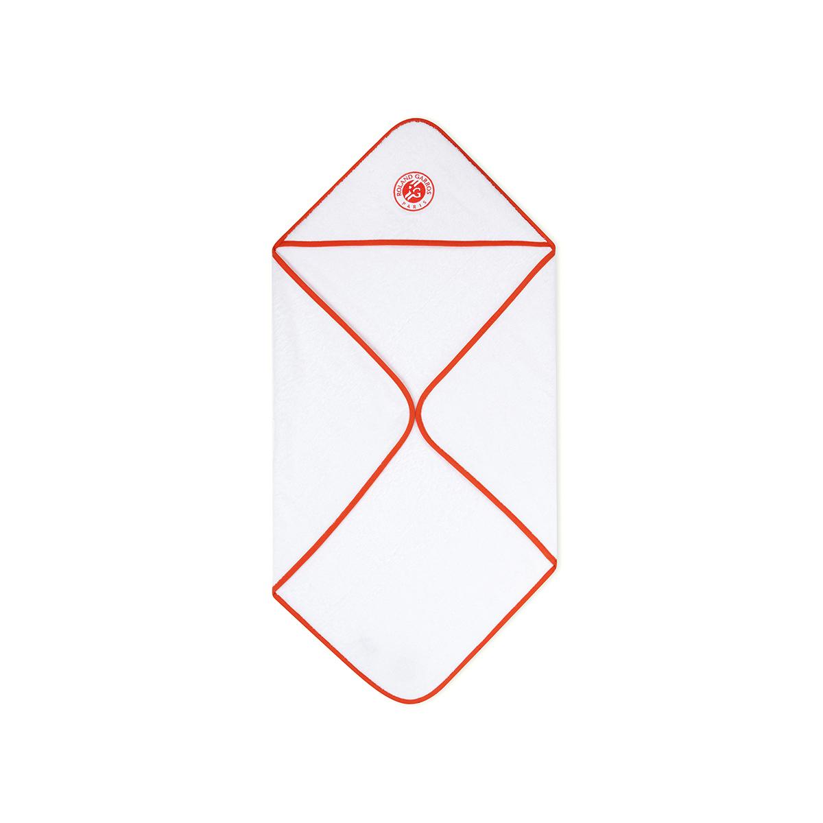 Carré Blanc x Roland-Garros cotton baby bath cape - White - ROLAND-GARROS