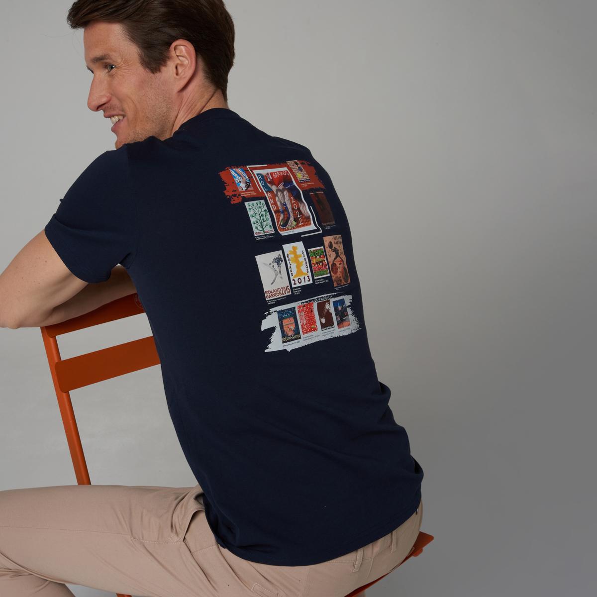 Roland-Garros mosaic man t-shirt - Navy - ROLAND-GARROS