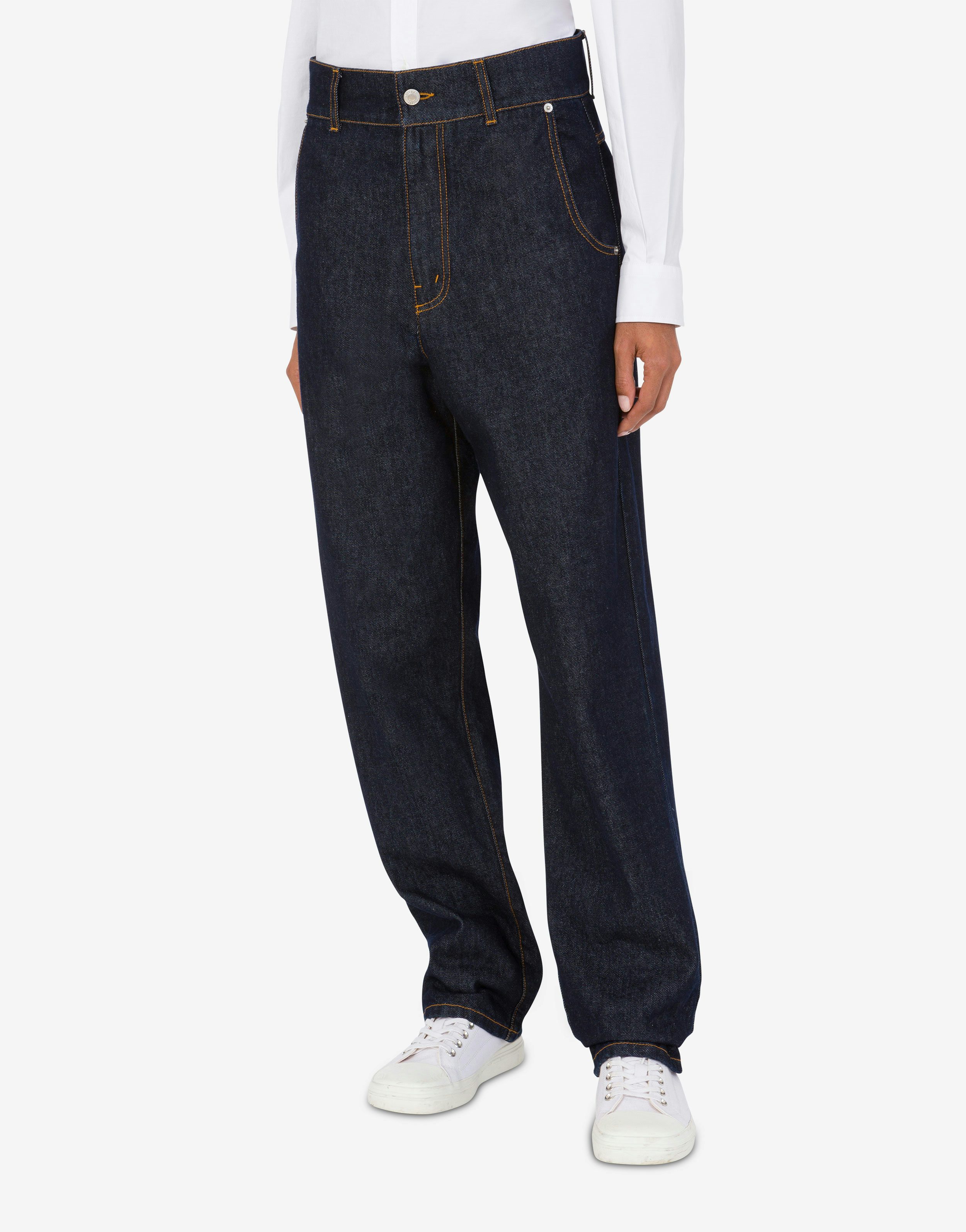 Blue denim pants Laurel Crown Patch