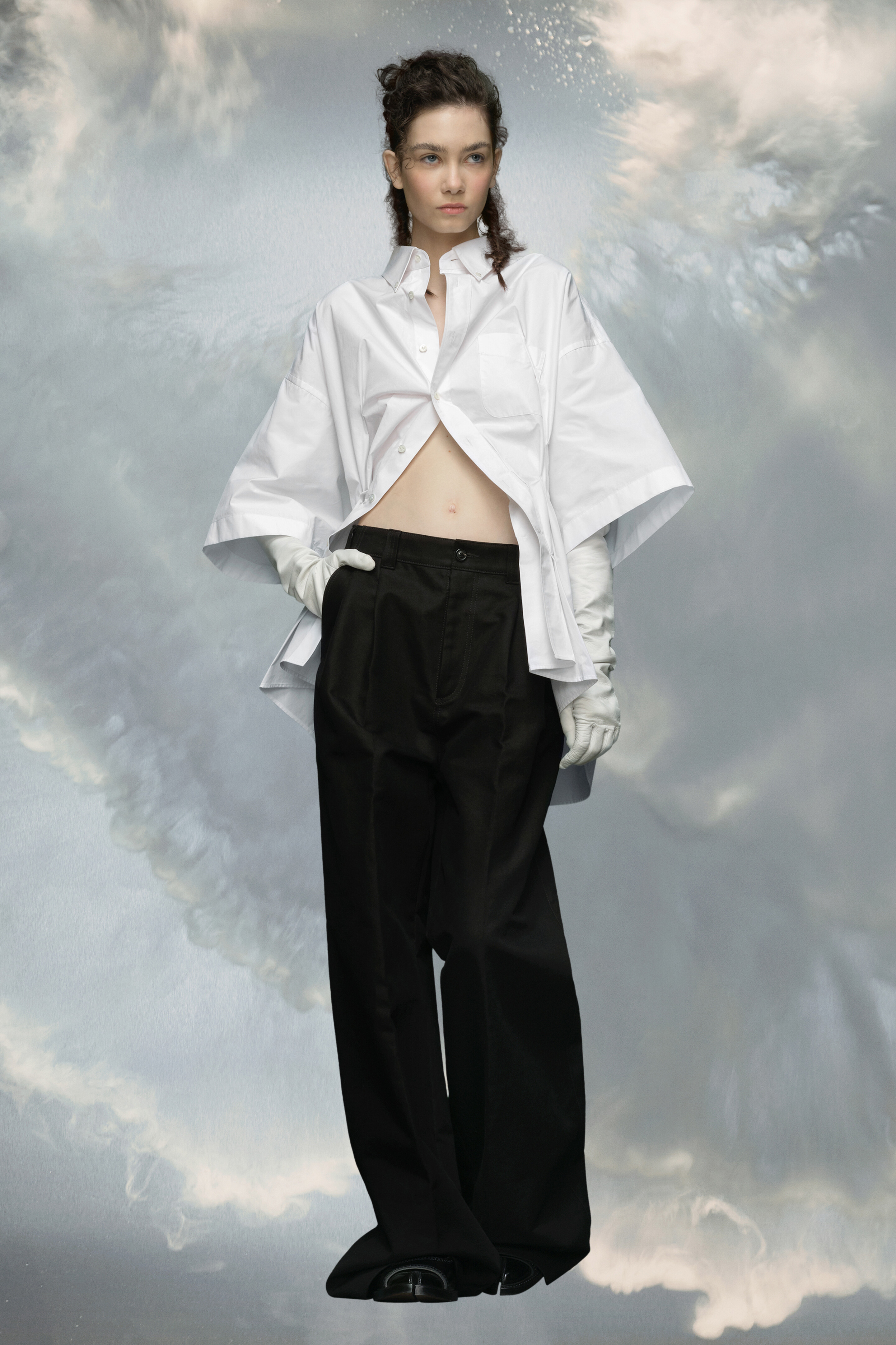 Cotton poplin shirt