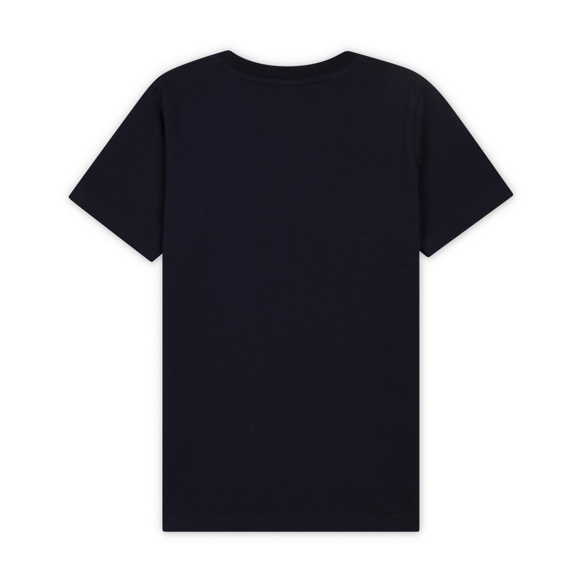 Boy's crew neck Roland-Garros letters t-shirt - navy - ROLAND-GARROS