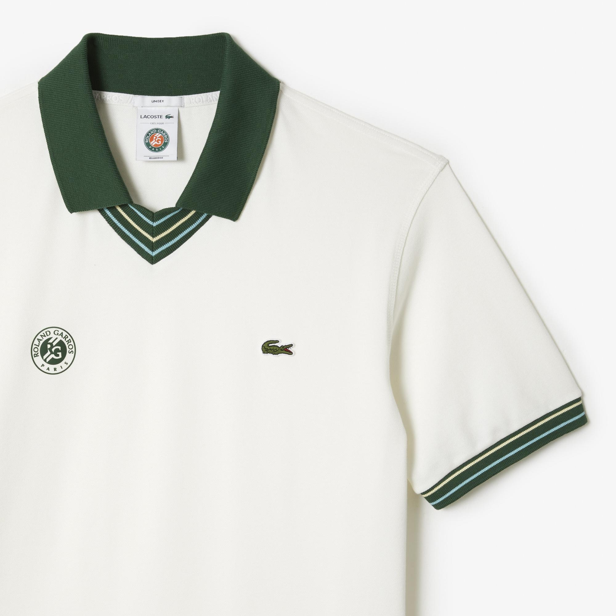 Lacoste x Roland Garros Unisex Referee Polo - Beige - ROLAND-GARROS