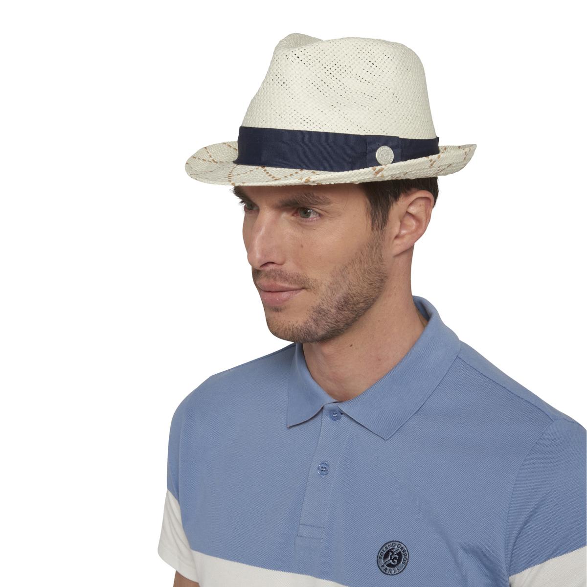 Trilby with two-tone checkered edges Roland-Garros - navy - ROLAND-GARROS