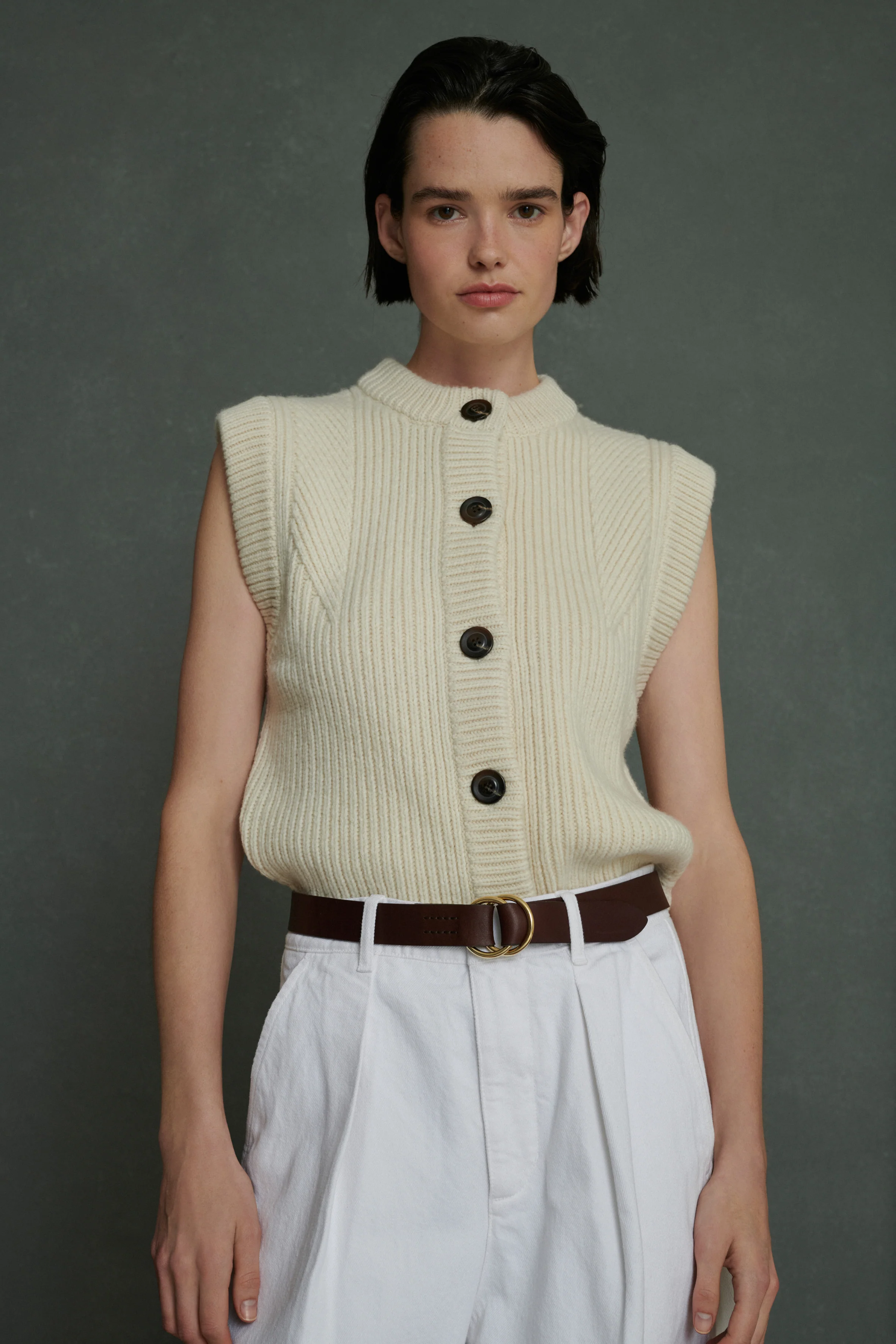 AMORE OFF-WHITE CARDIGAN