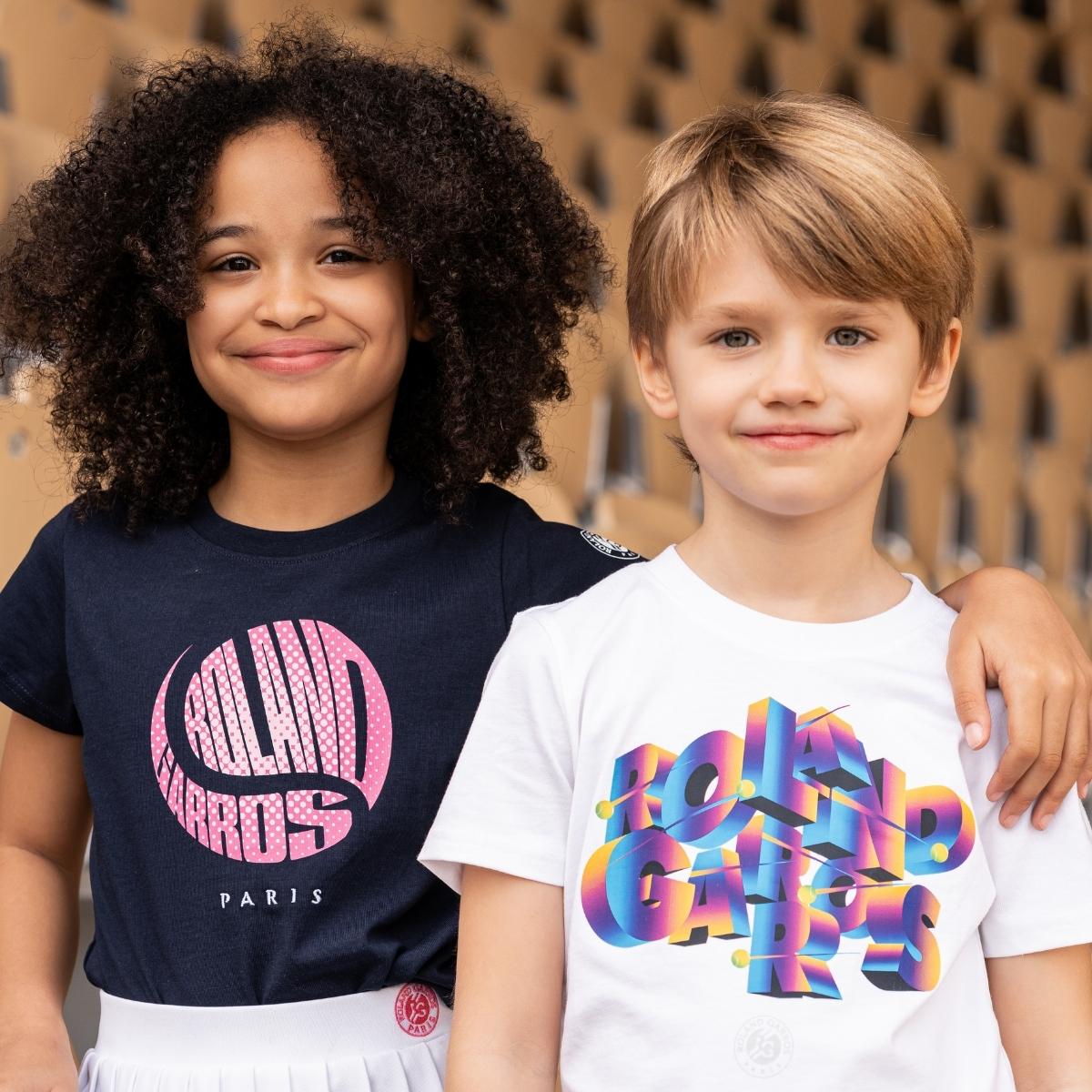 Boy signature t-shirt Roland-Garros - White - ROLAND-GARROS