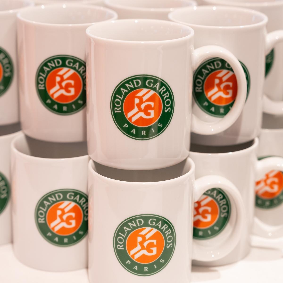 Roland-Garros tricolor logo mug - white - ROLAND-GARROS