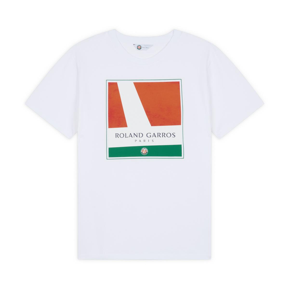 Roland-Garros line court men's t-shirt - White - ROLAND-GARROS