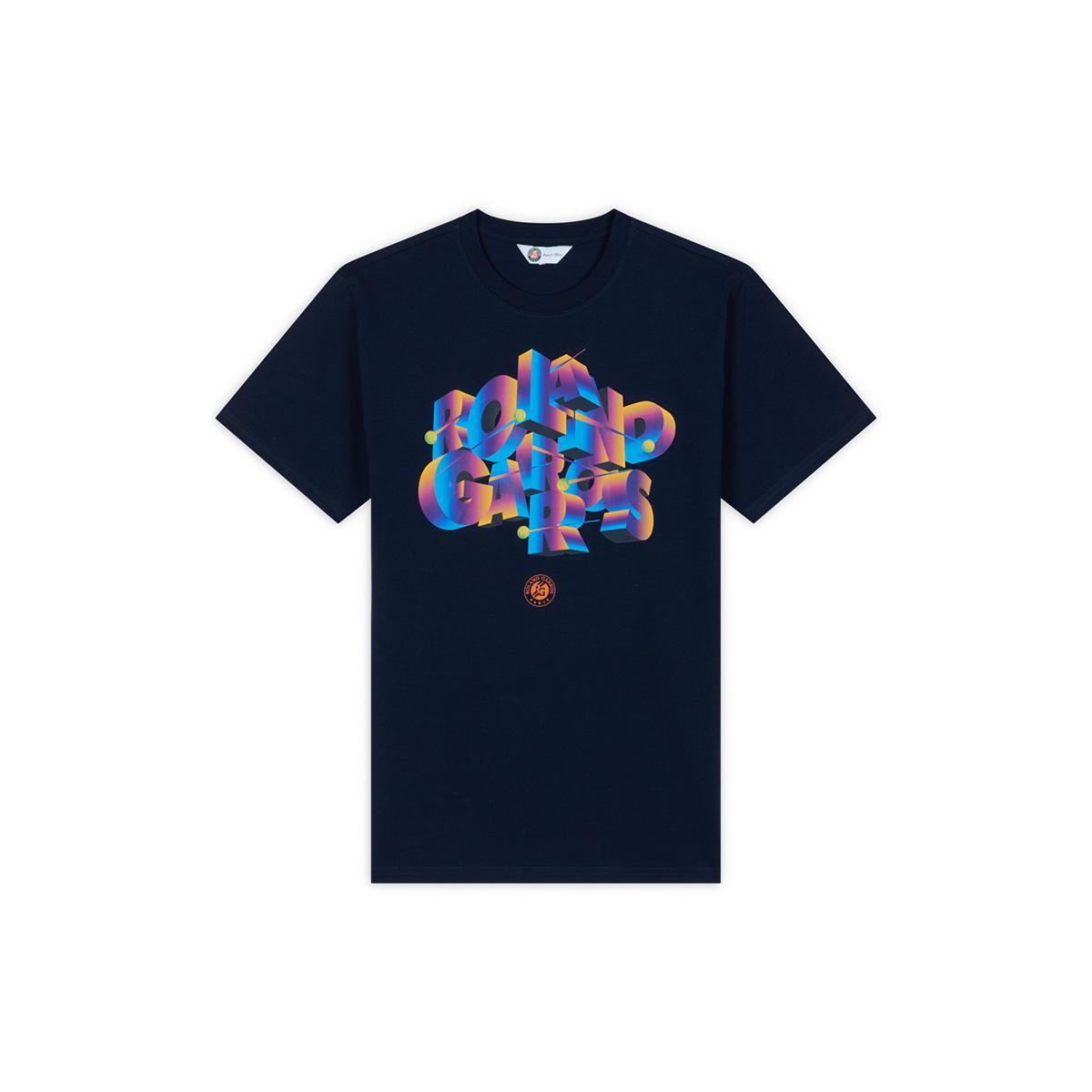 Boy signature t-shirt Roland-Garros - Navy Blue - ROLAND-GARROS