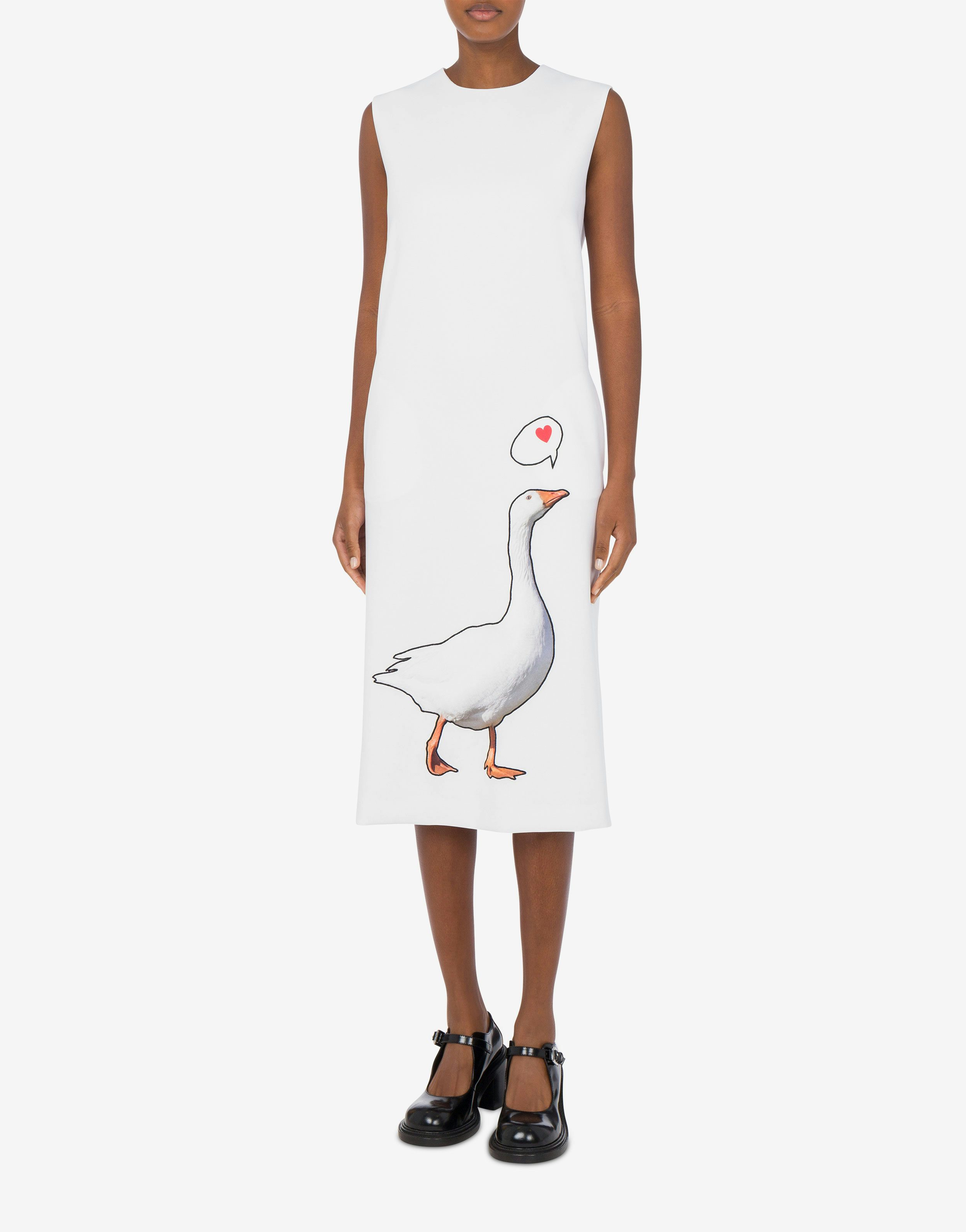 Stretch Crepe Dress Goose Patch