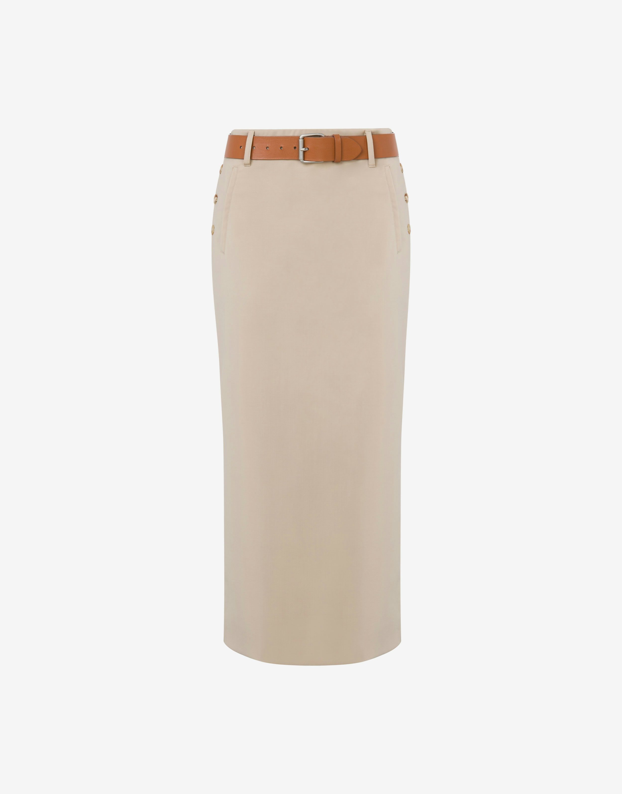 Wool Twill Skirt Tailored Twist