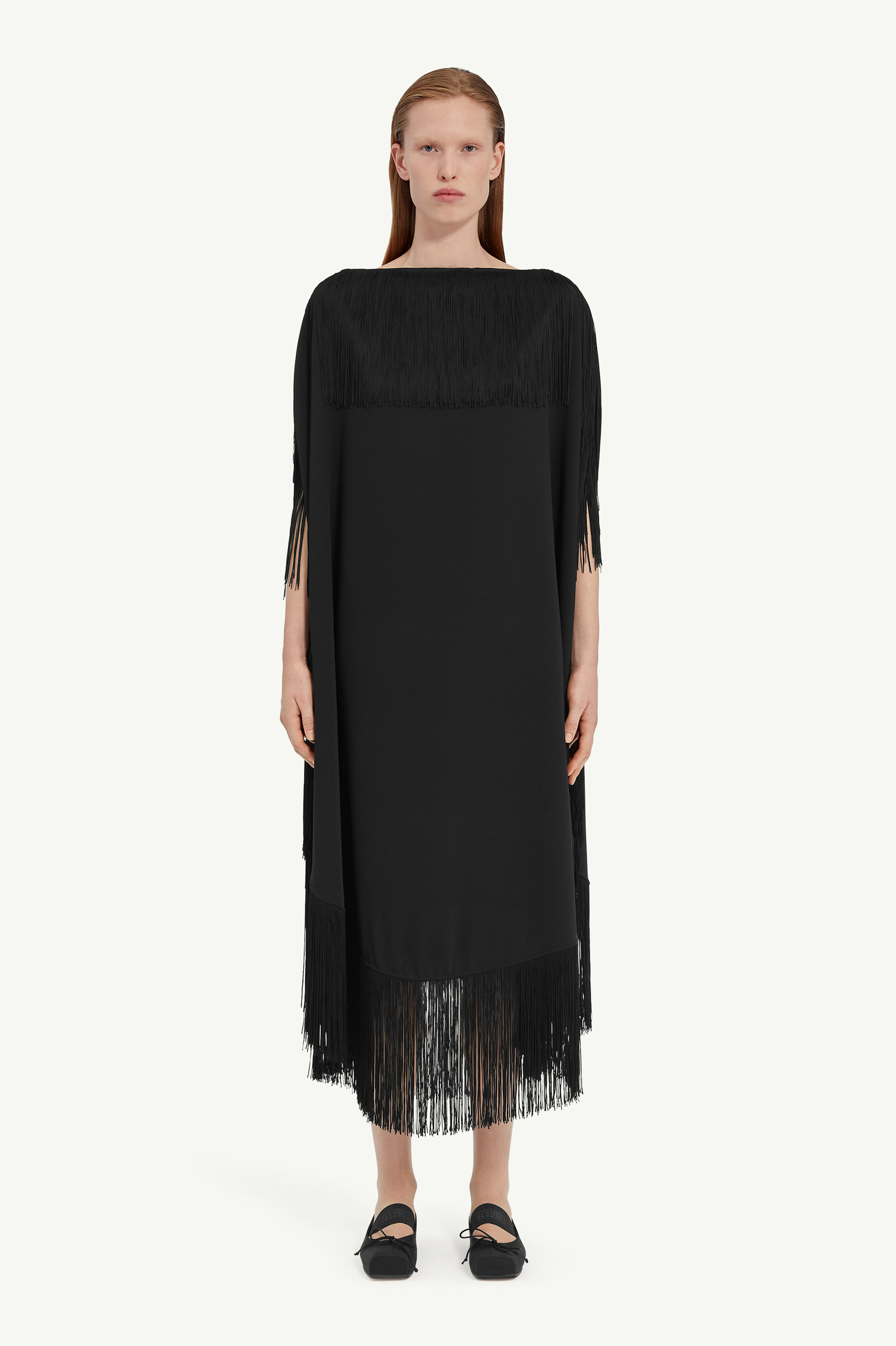 Boat neck maxi dress