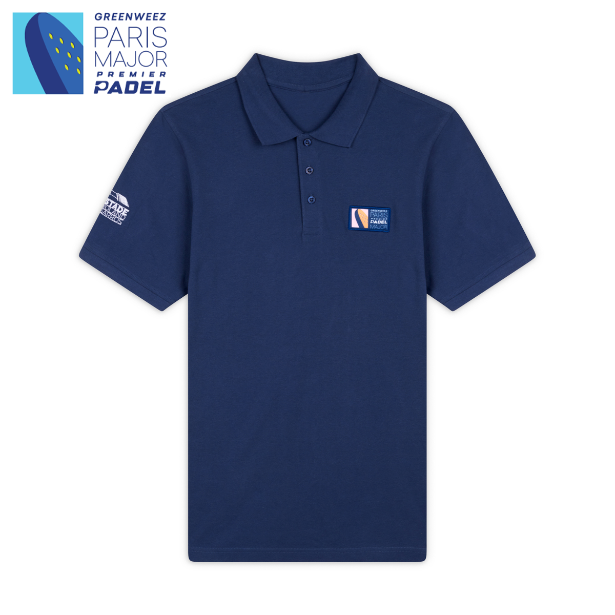 2023 Paris Major Premier Padel polo shirt - Navy - ROLAND-GARROS