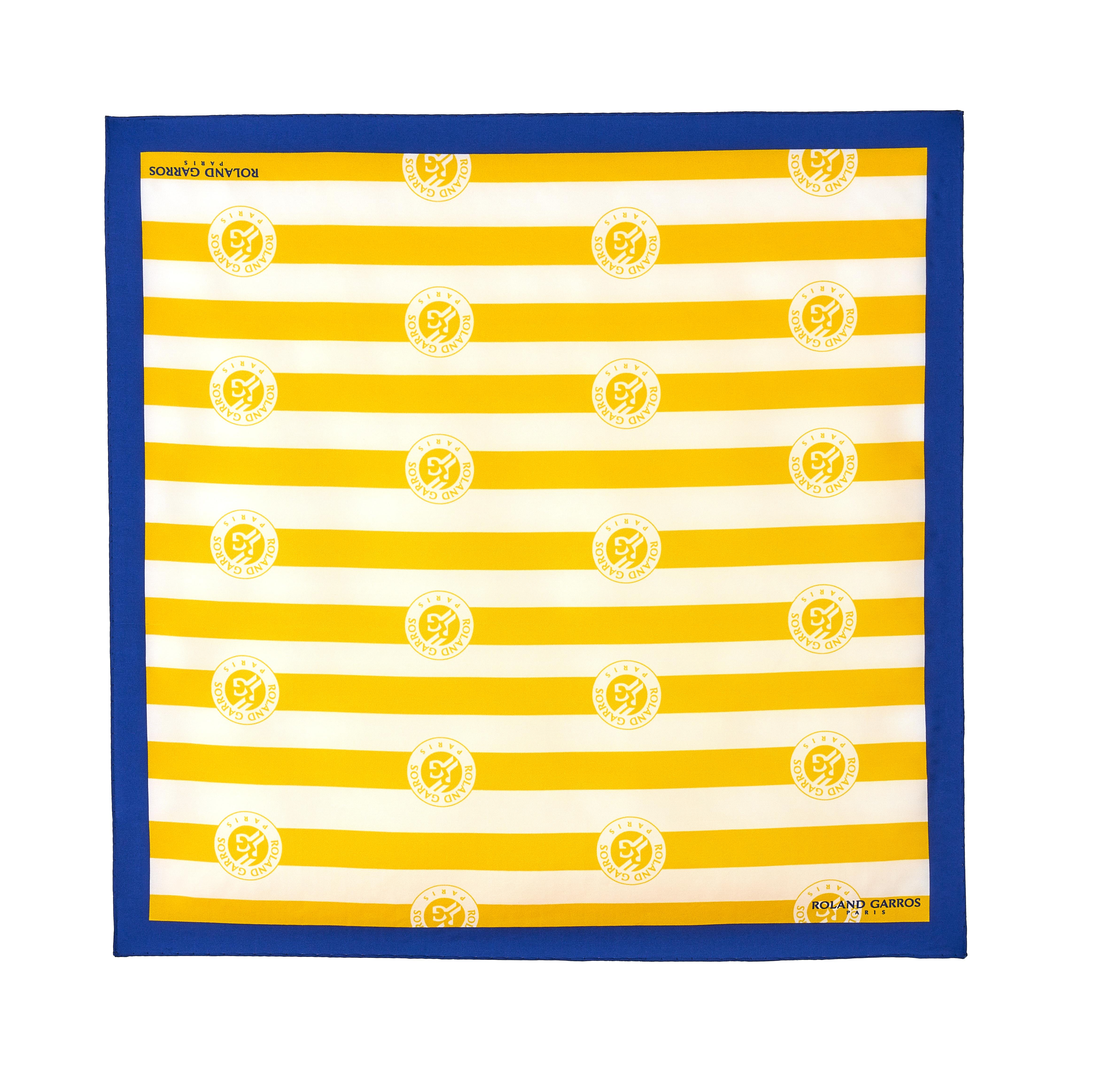 Striped silk square Galerie Lafayette x Roland Garros - Yellow - ROLAND-GARROS
