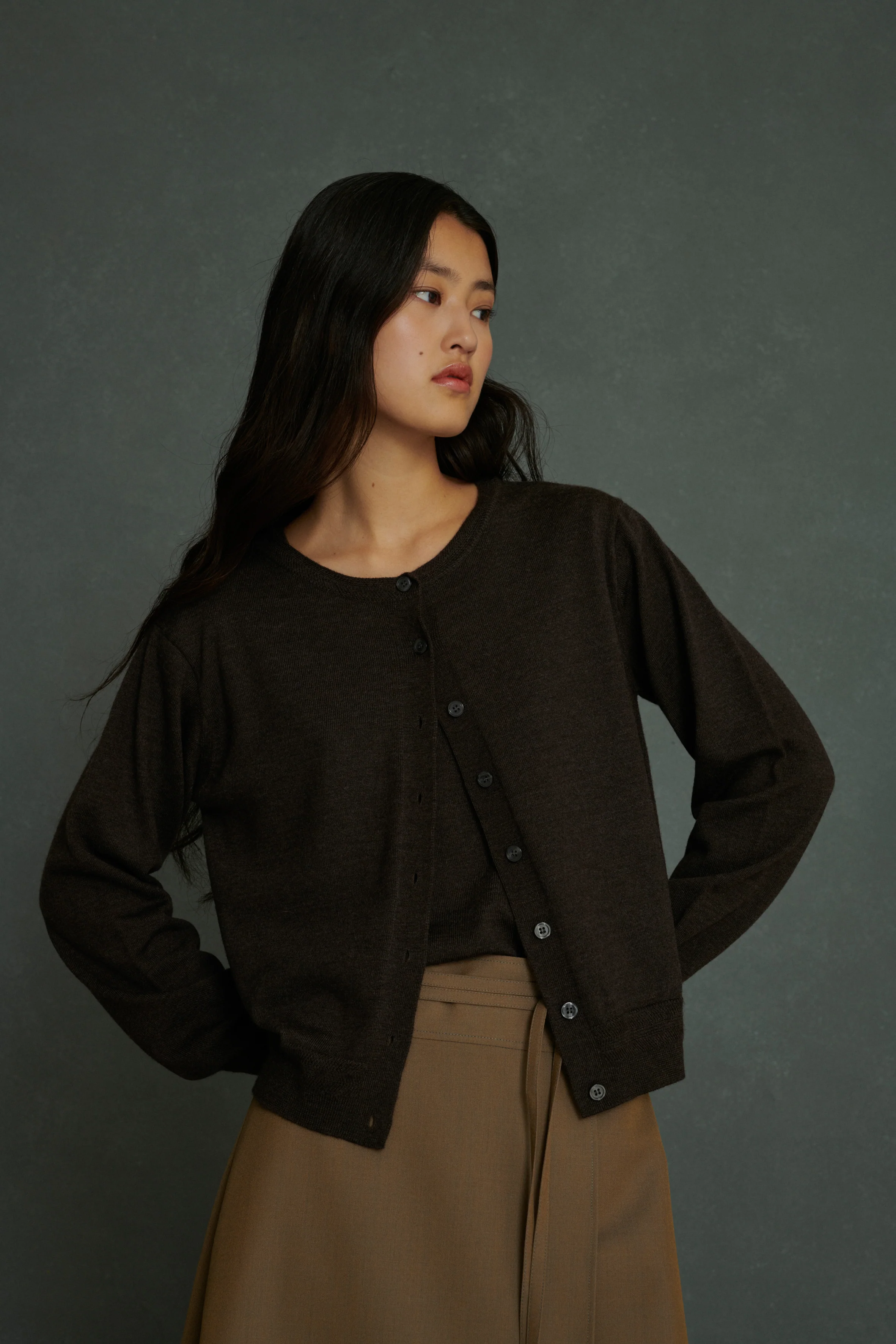 TITA BROWN CARDIGAN