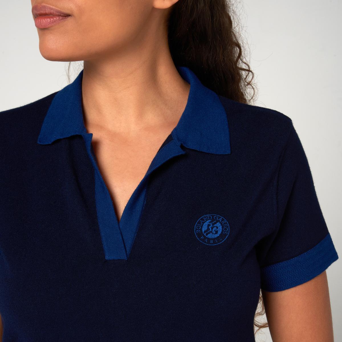 Roland-Garros woman polo shirt - Navy - ROLAND-GARROS