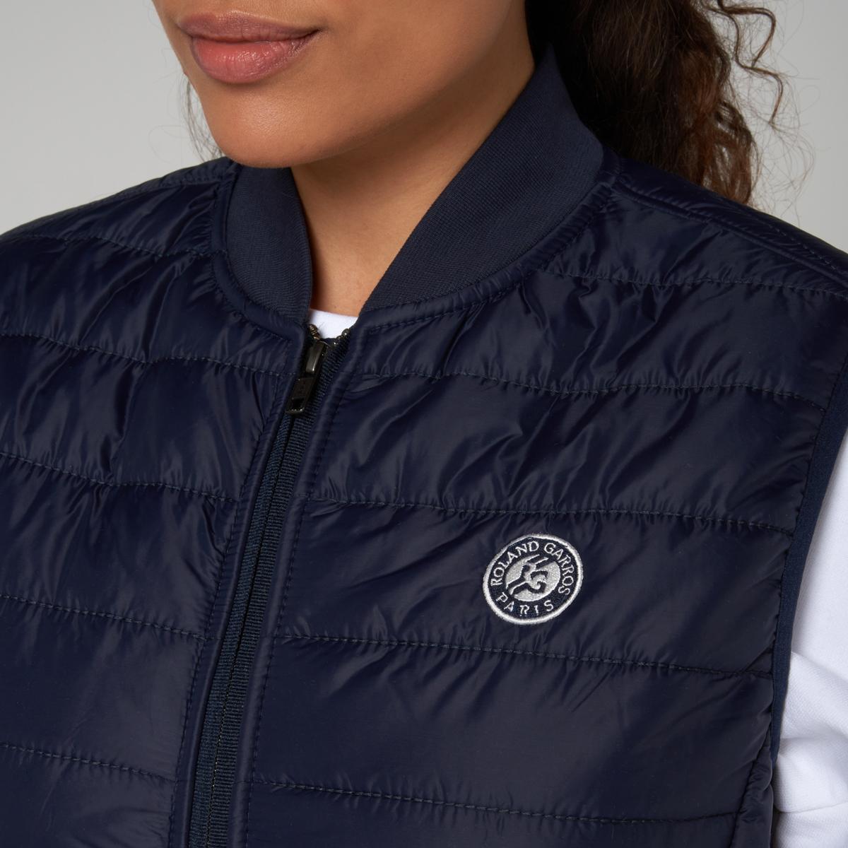 Roland-Garros unisex sleeveless puffer jacket - Navy - ROLAND-GARROS