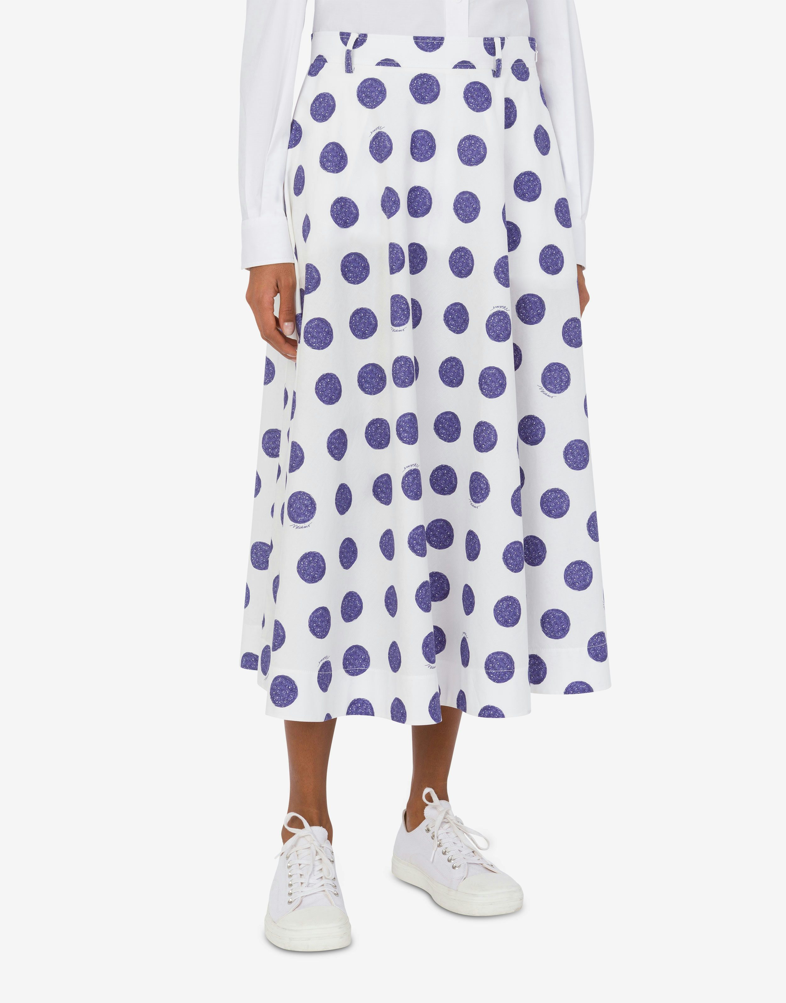 Biro Polka Dots poplin skirt