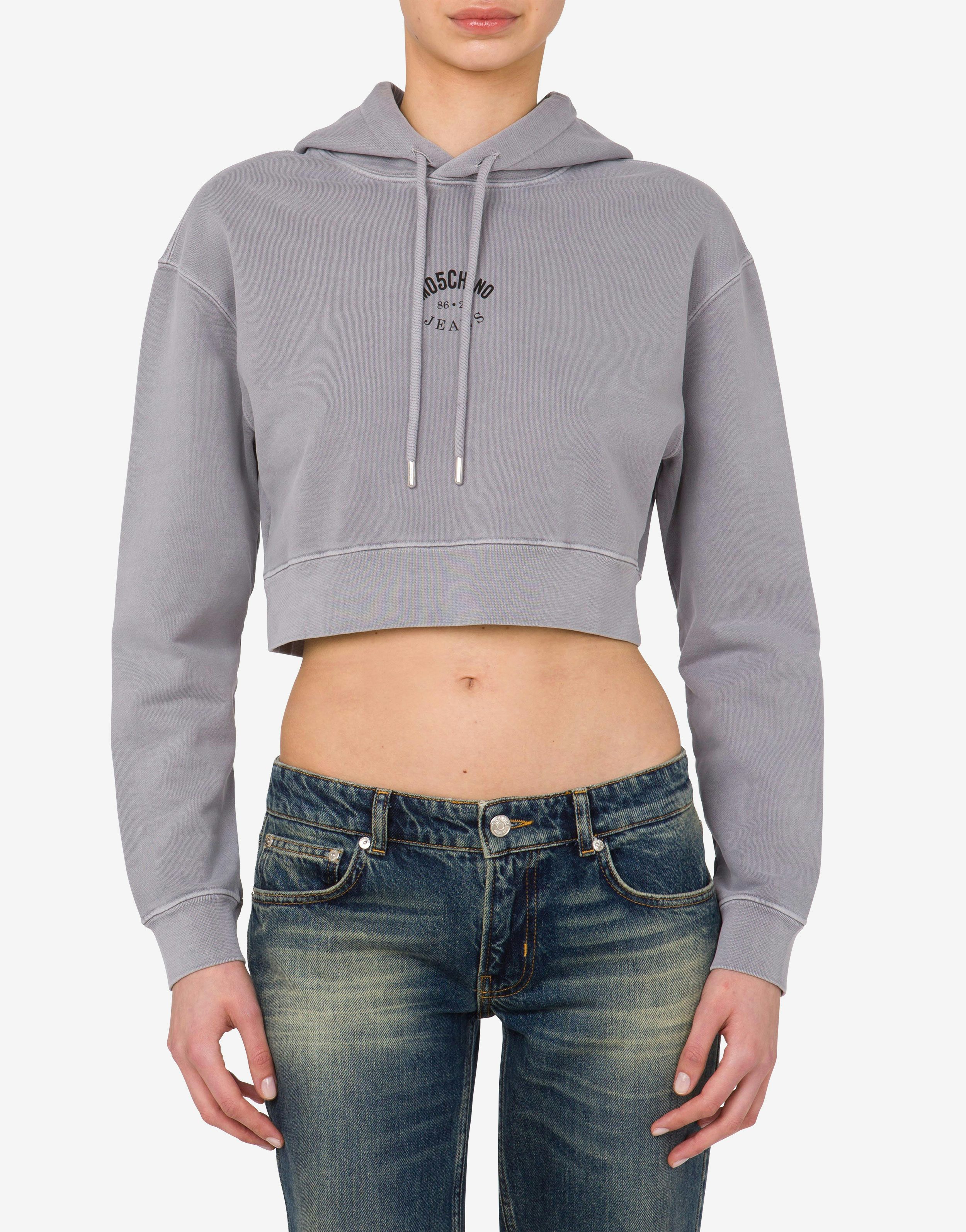 Cropped cotton sweatshirt