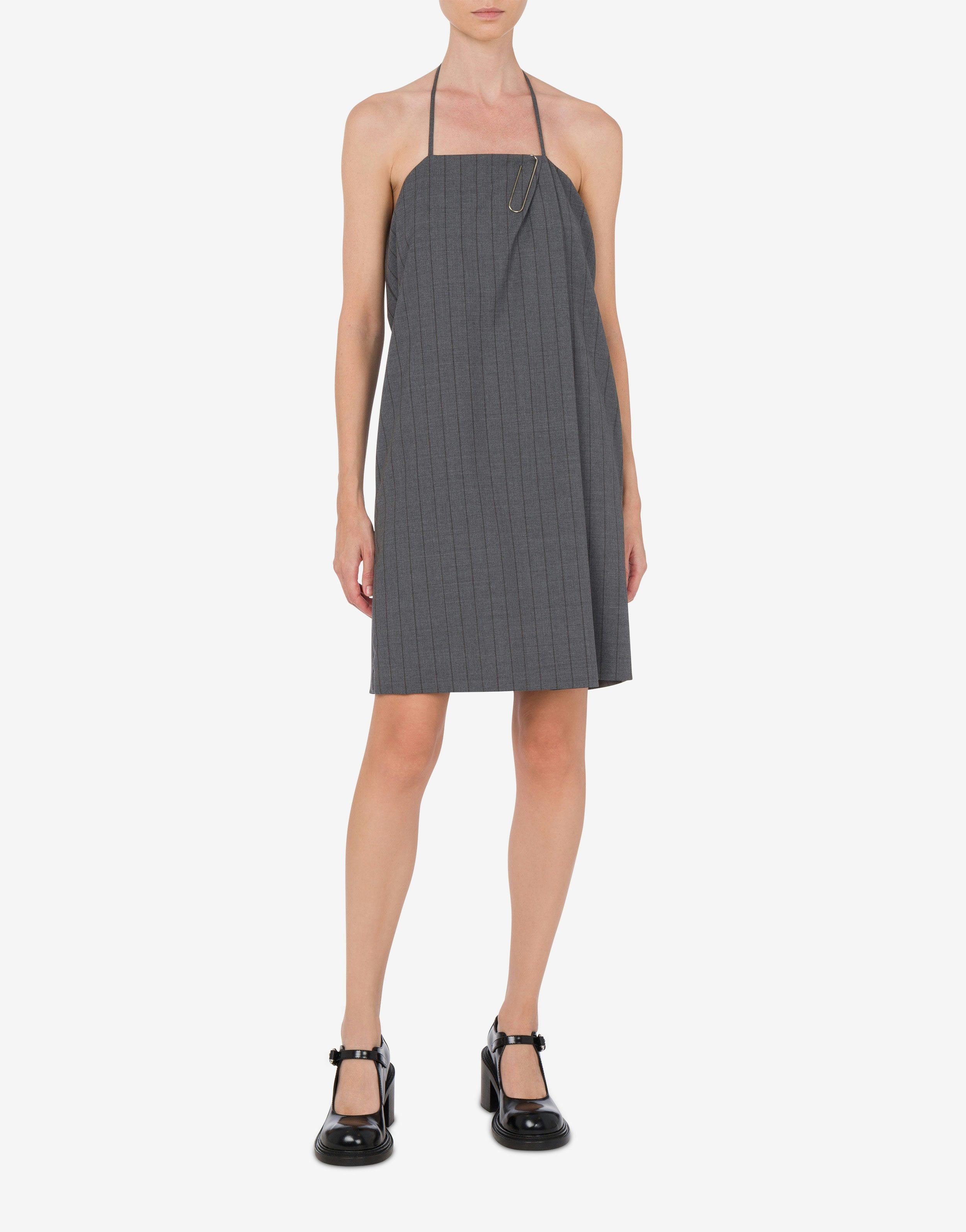 Wool Pinstripe Dress Office Inspiration