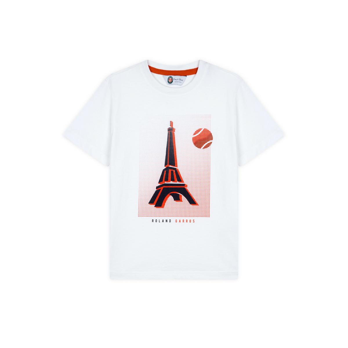 Roland-Garros Eiffel Tower boy t-shirt - Off white - ROLAND-GARROS