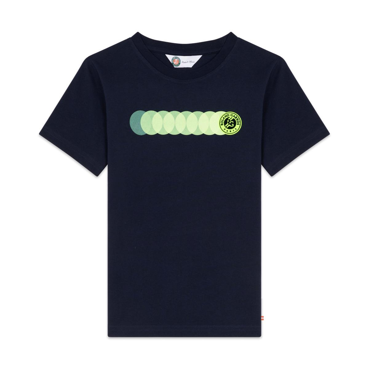 Roland Garros Yellow Ball Boy T-shirt - Navy - ROLAND-GARROS