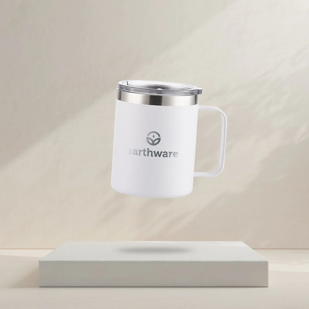 Earth Camp Mug Premium Insulated Travel Cup - Ivory (355ml)