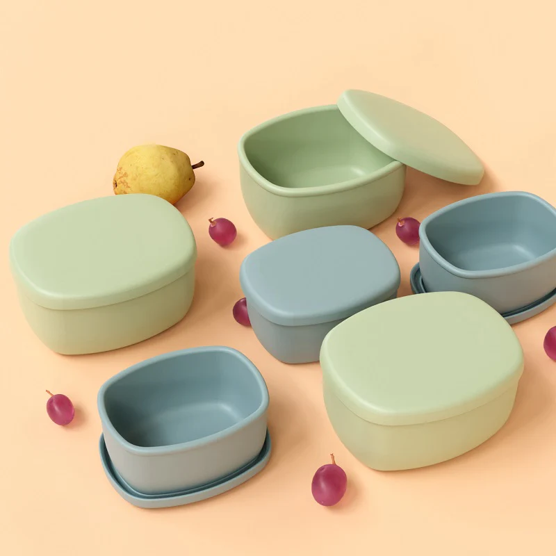 No-Tox Silicone Snack Box - 2 Pack - Pink (200ml + 350ml)