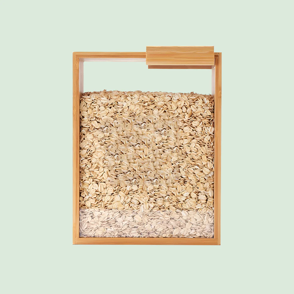 Glass Bamboo Cereal & Dry Food Dispenser - 5 Pack