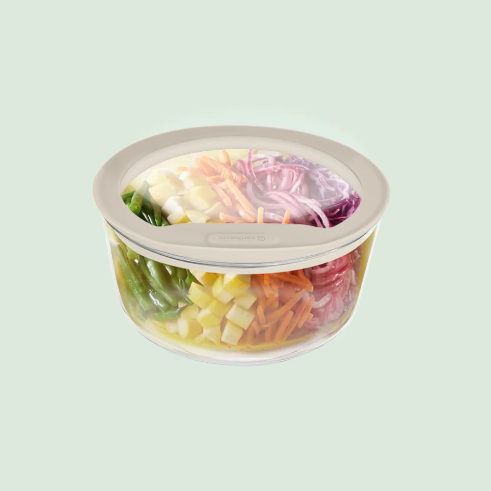 Glass Food Storage Containers - Circle (1670ml)