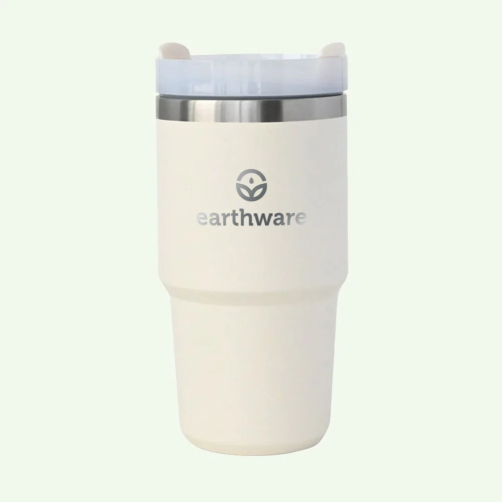 Earth Tumbler Premium Insulated Travel Cup - Cream (600ml)