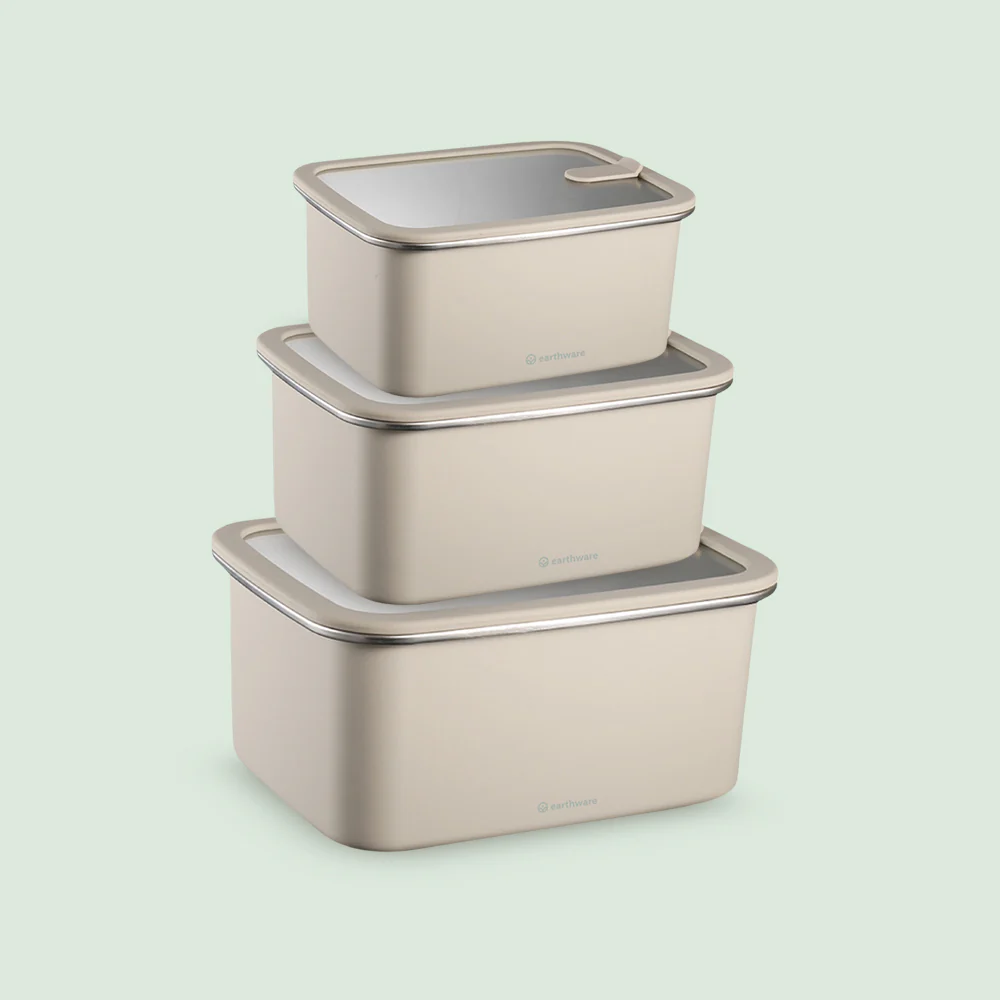 Stainless Steel Food Storage Container - Rectangle - 3 Pack