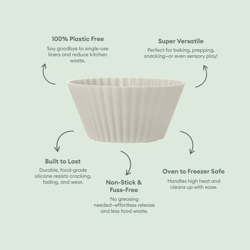 No-Tox Silicone Muffin & Cupcake Moulds - 12 Piece Set