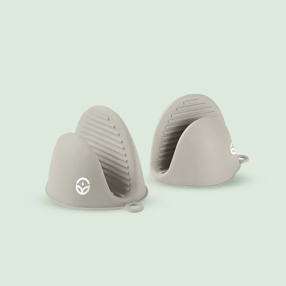 No-Tox Silicone Oven Mitt Set - Gray