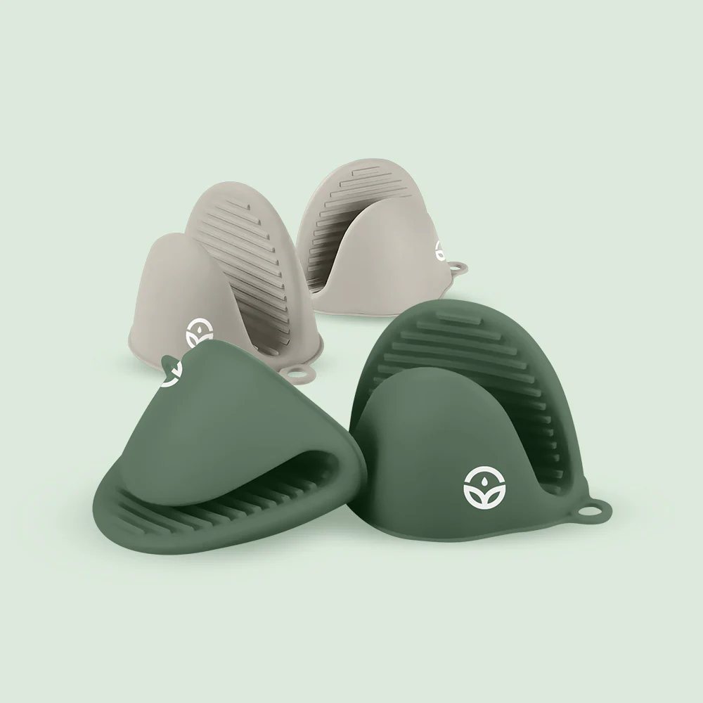 No-Tox Silicone Oven Mitt Set - Green