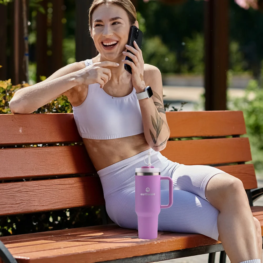 Earth Tumbler Premium Insulated Travel Cup - Purple (1.2L)
