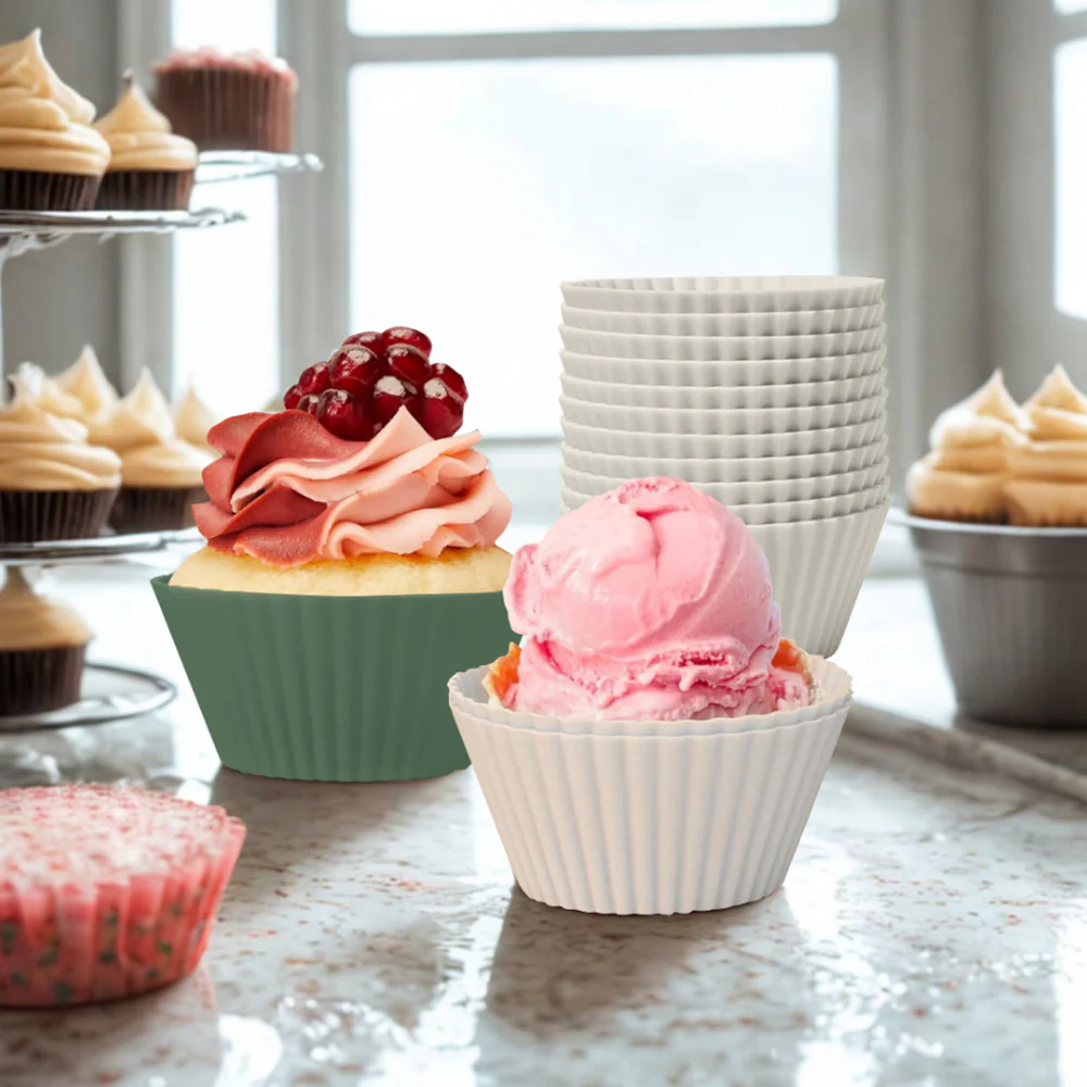 No-Tox Silicone Muffin & Cupcake Moulds - 12 Piece Set