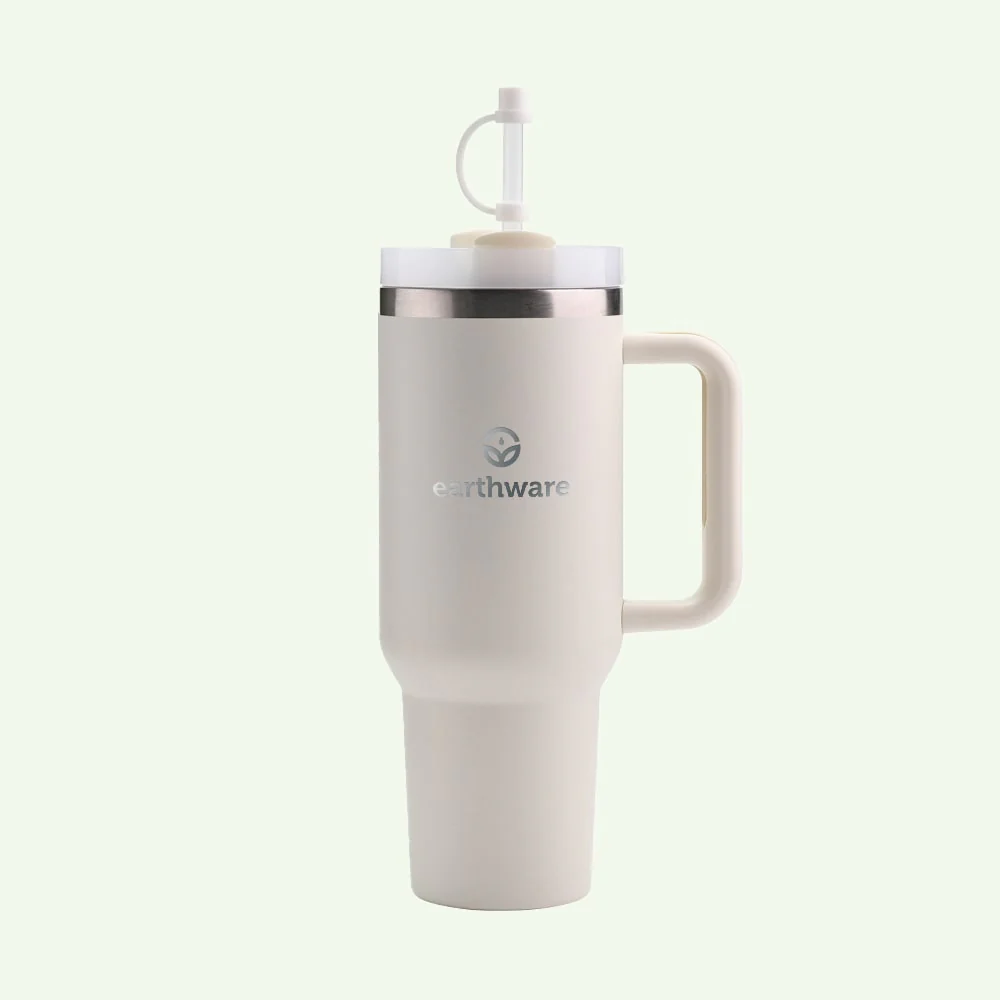Earth Tumbler Premium Insulated Travel Cup - Cream (1.2L)