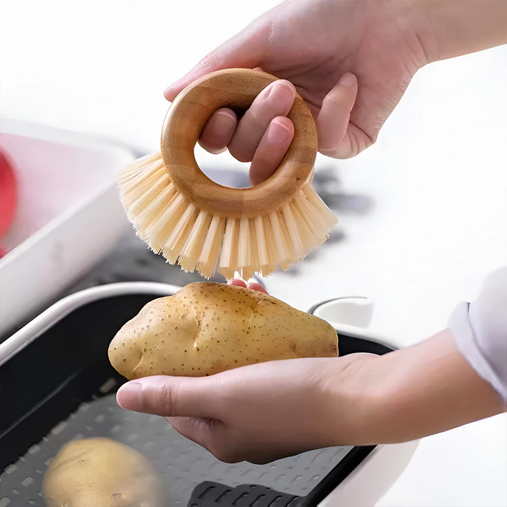 Renewable Bamboo Cleaning Brush Set