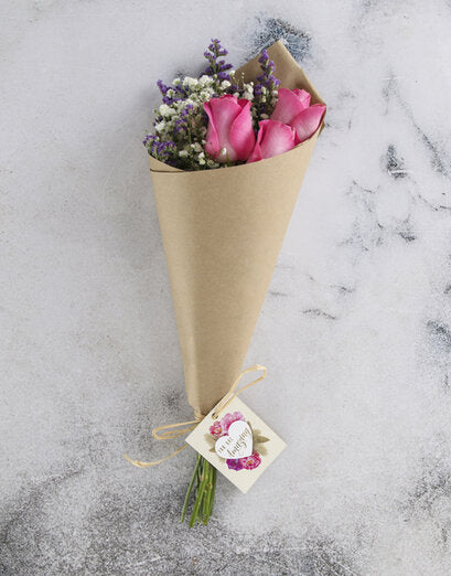 Perfect Pink Roses With A Tag