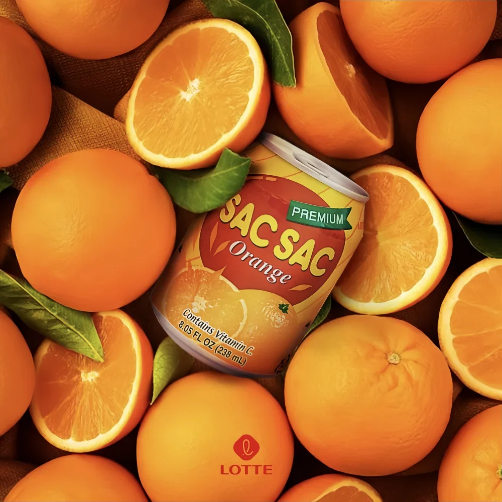 LOTTE Sac Sac Orange Drink 238ml