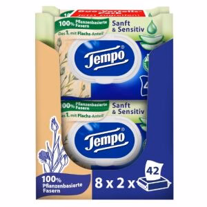 Tempo Chamomile Flushable Wipes (40sheets *4 + 10sheets *2)