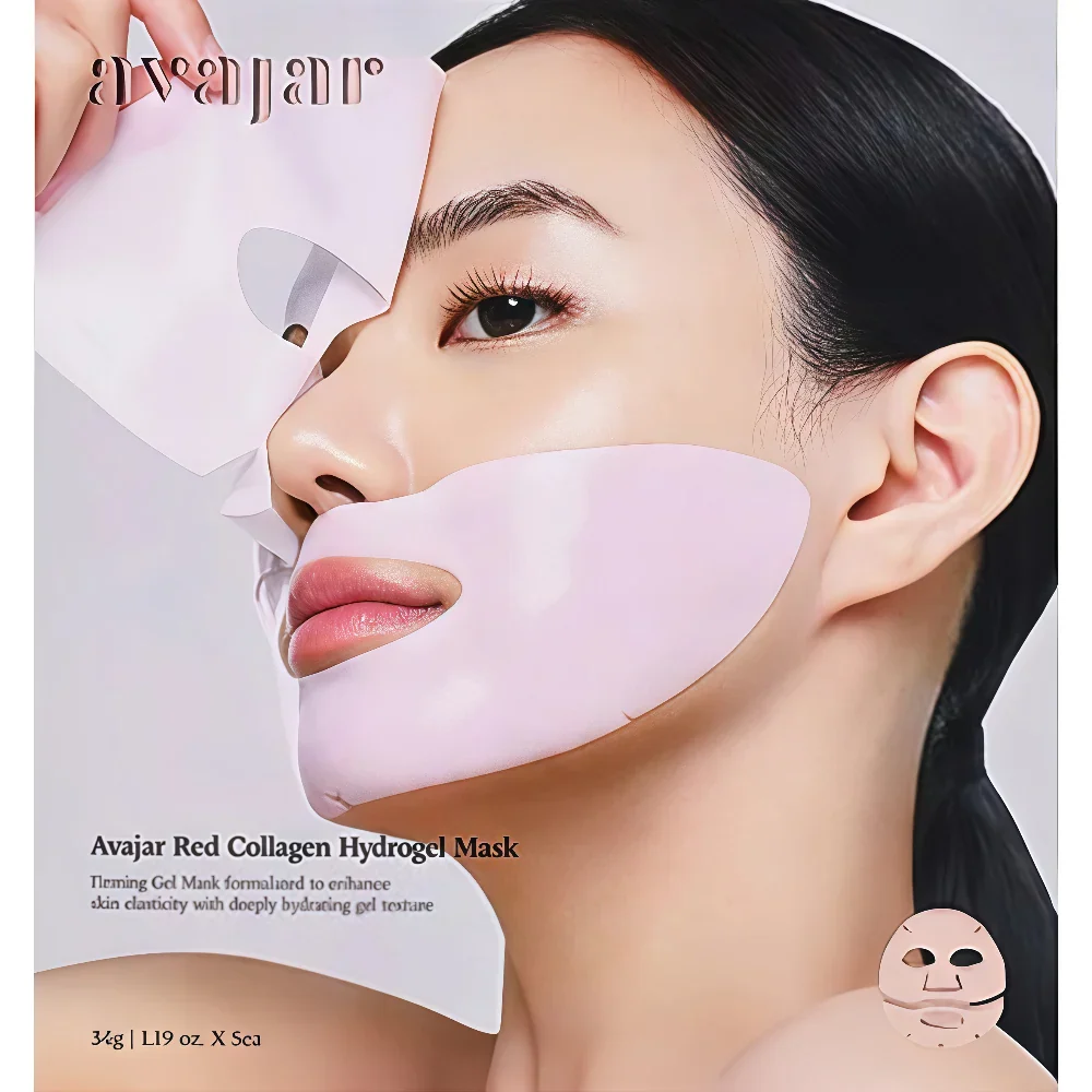 AVAJAR Red Collagen Oxygen Sugar Dual-Antioxidant Hydrogel Mask 1pc